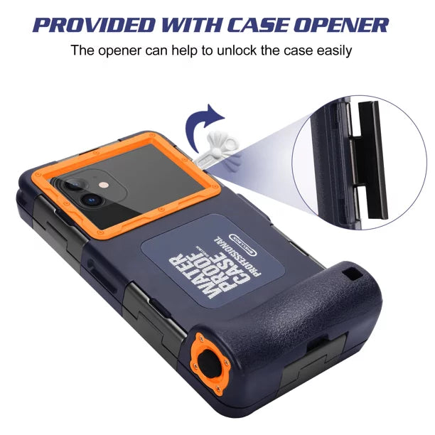 UrbanX Professional [15m/50ft] Swimming Diving Surfing Snorkeling Photo Video Waterproof Protective Case Underwater Housing for Maxwest Astro 5s And all Phones Up to 6.9 Inch  with Lanyard