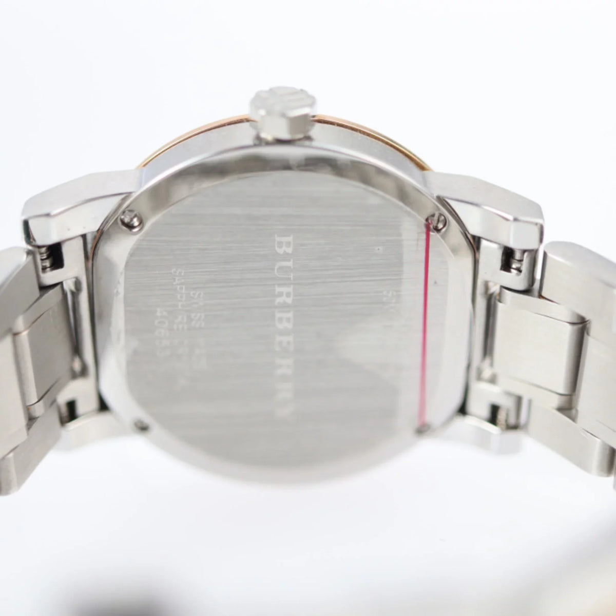 Pre-Owned  Burberry   watch BU9105 stainless steel silver rose gold quartz (Good)