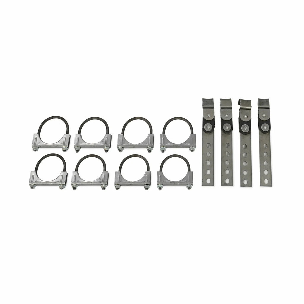 62-74 Mopar B Body Car 2.5" Dual Exhaust Kit 2 Chamber Rear Exit  Tip