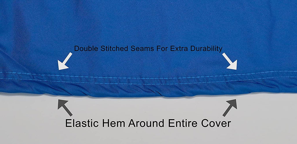 Weatherproof Jet Ski Covers for Yamaha Wave Runner V1 2015-2016 - Blue/Black Color - All Weather - Trailerable - Protects from Rain, Sun,  Rays, and More! Includes Trailer Straps and Storage Bag