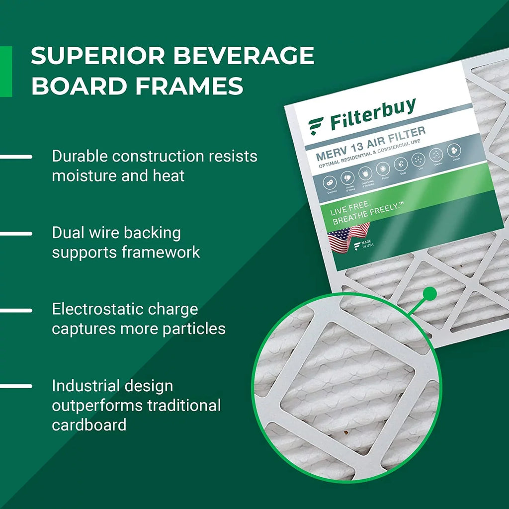 Filterbuy 16x36x1  13 Pleated   Furnace Air Filters (12-Pack)