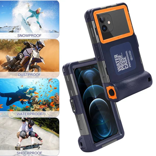 UrbanX Professional [15m/50ft] Swimming Diving Surfing Snorkeling Photo Video Waterproof Protective Case Underwater Housing for Maxwest Astro 5s And all Phones Up to 6.9 Inch  with Lanyard