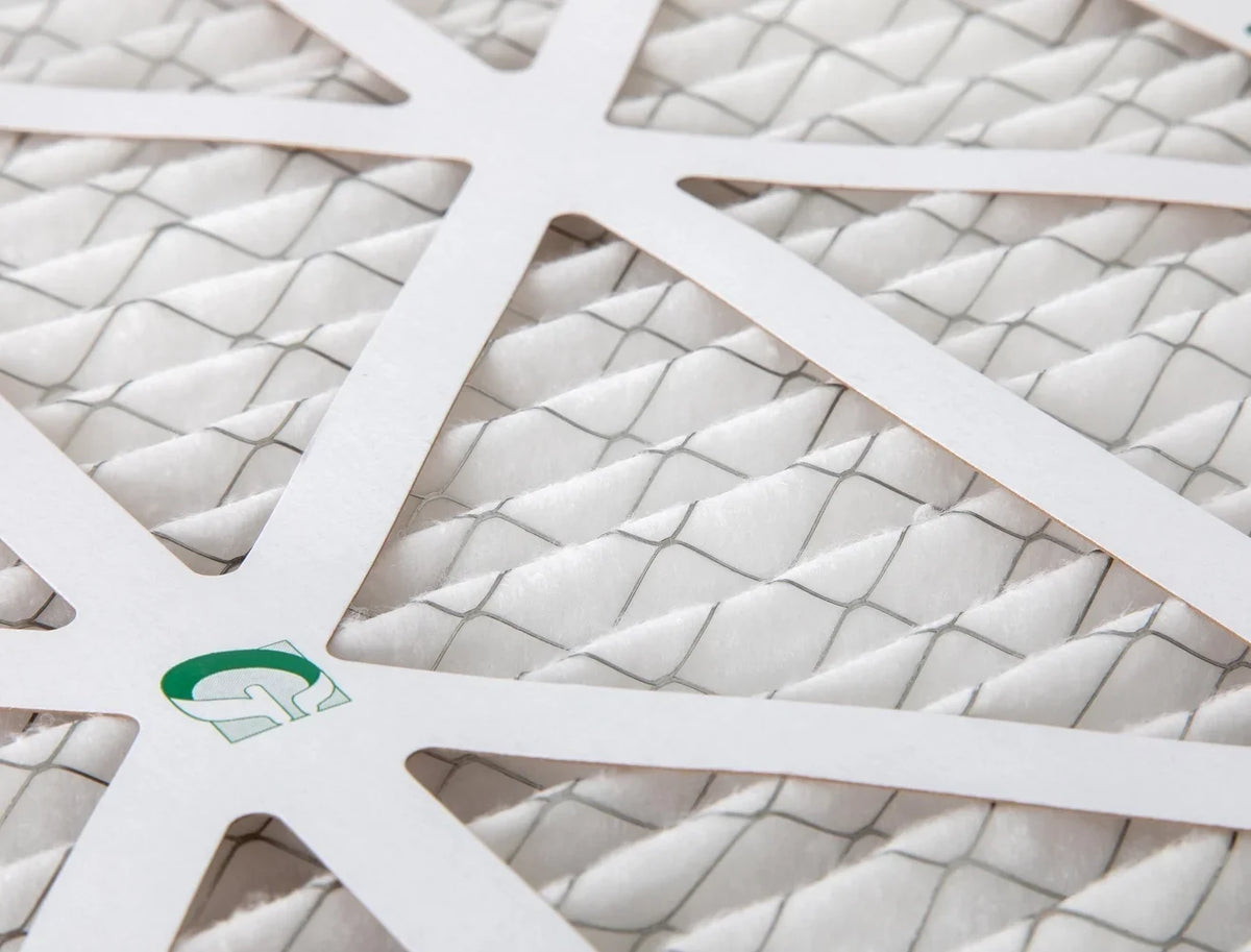24x24x2  10 Pleated  Furnace Air Filters by Glasfloss Industries. ( 8 Pack ) Exact Size: 23-3/8 x 23-3/8 x 1-3/4