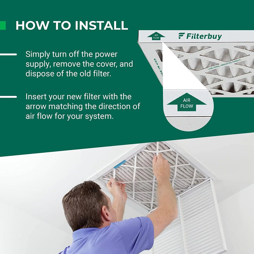 Filterbuy 24x30x1  8 Odor Eliminator Pleated   Furnace Air Filters with Activated Carbon (3-Pack)