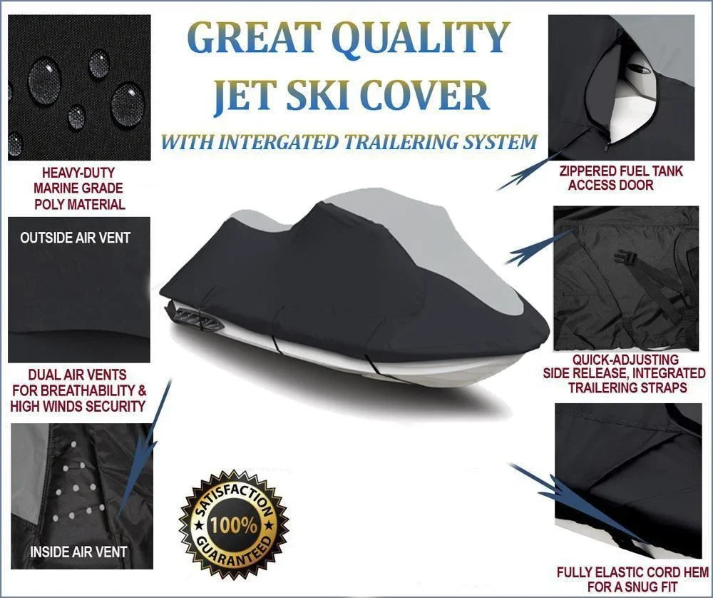 '-  Compatible for Arctic Cat Tiger Shark Jet Ski Cover 116"-119" 2-3 seat