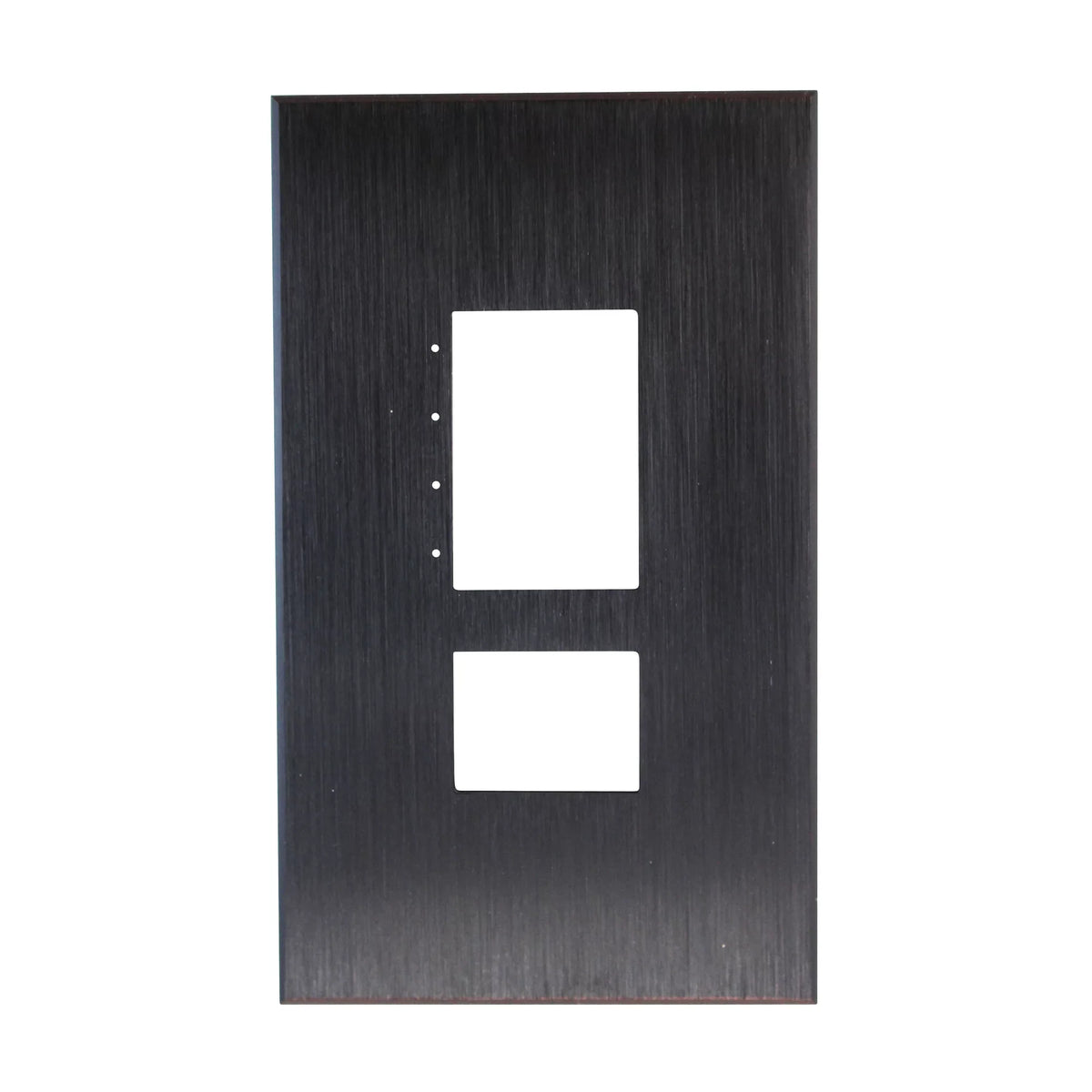 Lutron -C11-- Nova T Series Combination Wall Plate, 1 Gang, Anodized Black Metal Finish