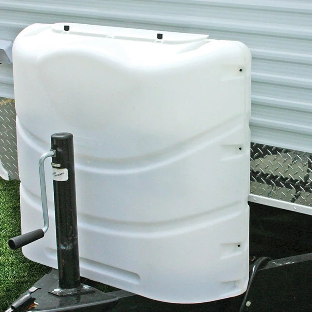 Camco 40542 - Polar White Polyethylene Heavy Duty Cover for Dual 20 or 30 lbs Tanks