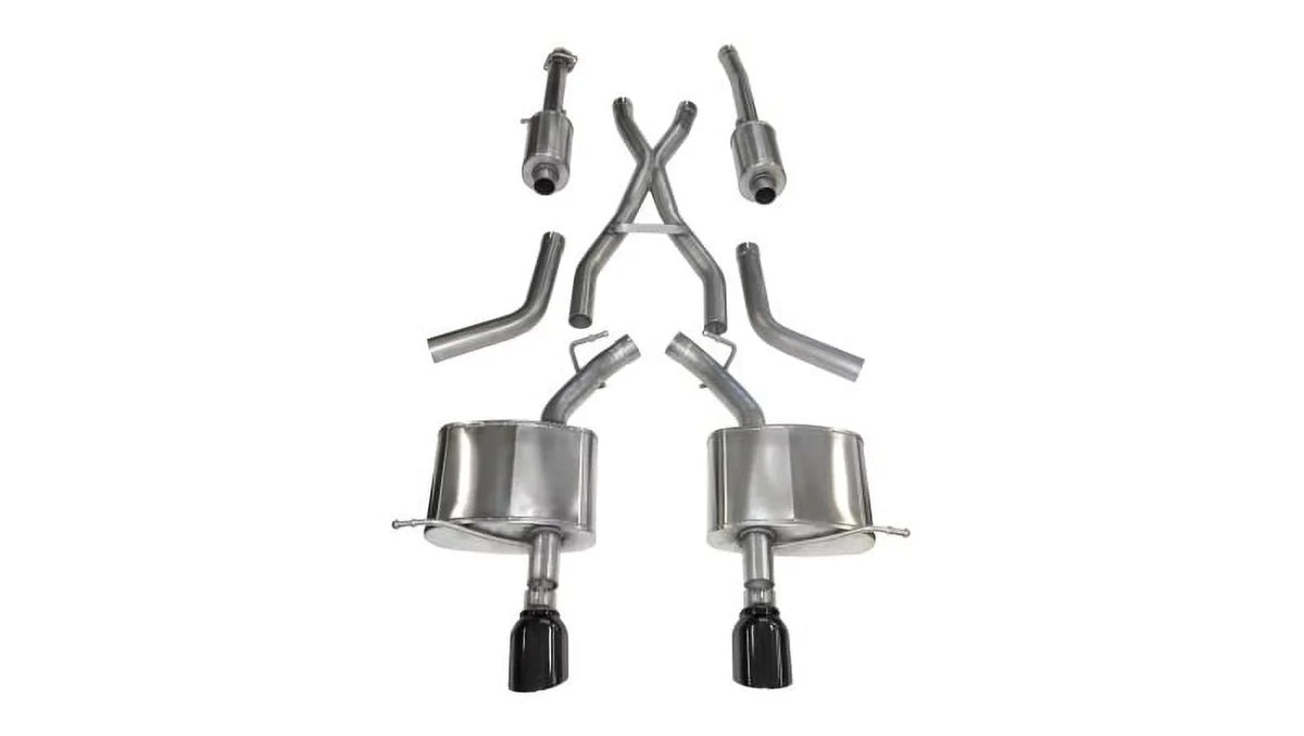Corsa 11-14 Dodge Durango 5.7L V8 Black Sport Dual Rear Cat-Back Exhaust Fits select: 2013-2023   R/T, 2011-2012