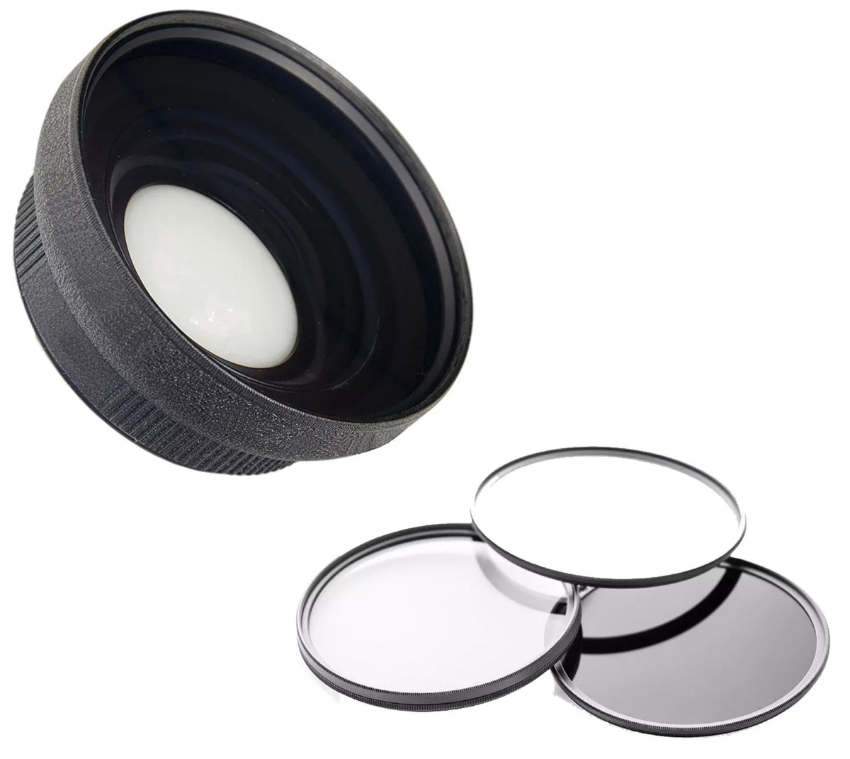 Sony Cyber-shot -RX100  0.5X High Definition Super Wide Angle Lens w/ Macro (Includes Lens/Filter Adapters) + 3 Piece Lens Filter Set