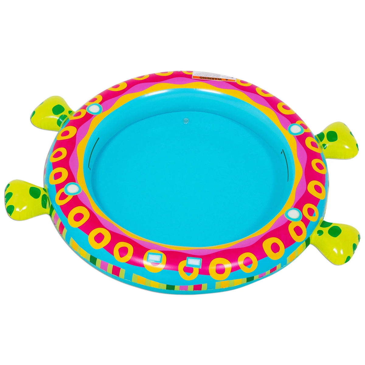 Banzai Shade 'N Slide Turtle Inflatable Kiddie Splash Pool with Sprinkler
