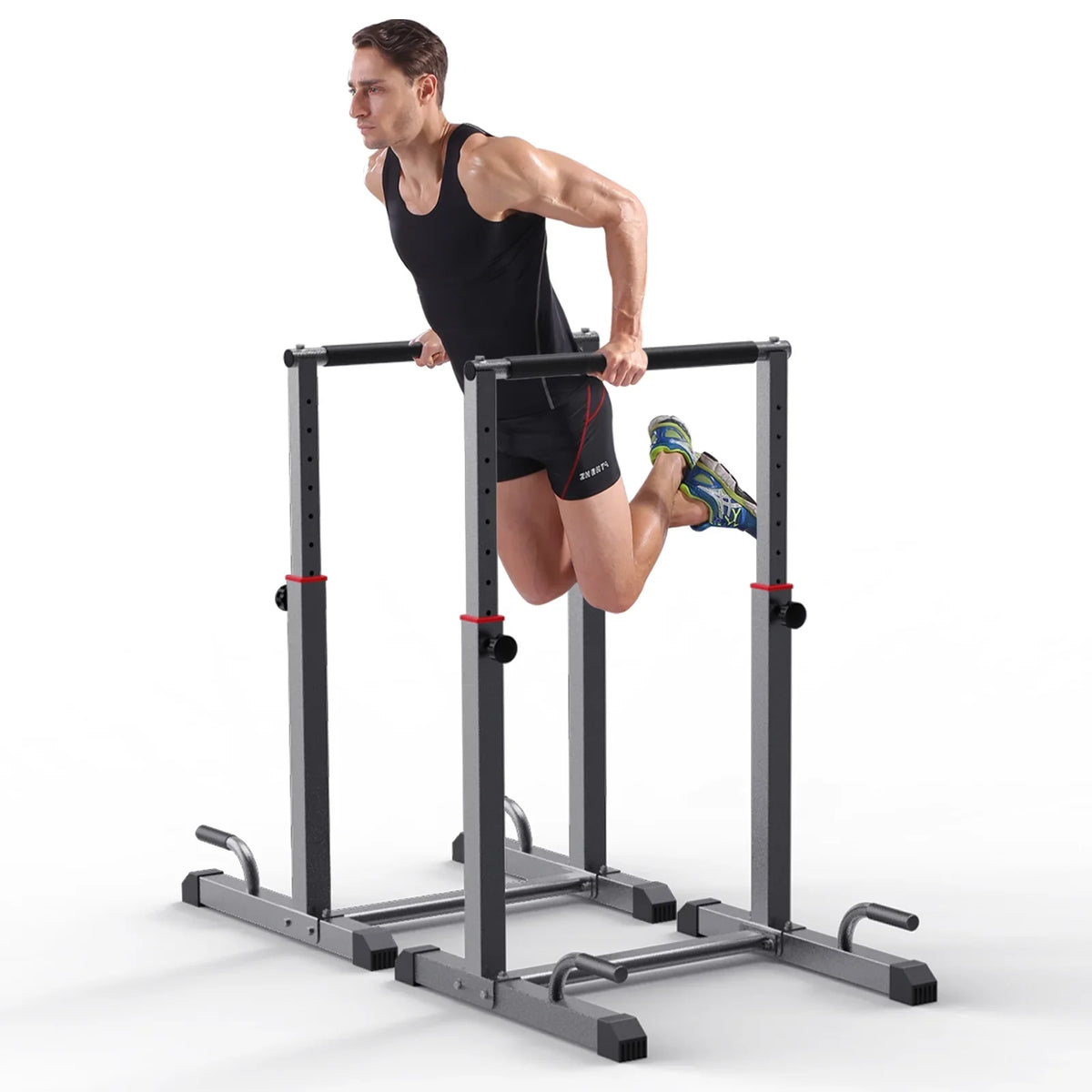 Z  Dip Bar Station Set, 9 Level Adjustable, 1200lbs Heave Duty Dip Station for Full Body Workout Fitness,Functional Parallettes Bars
