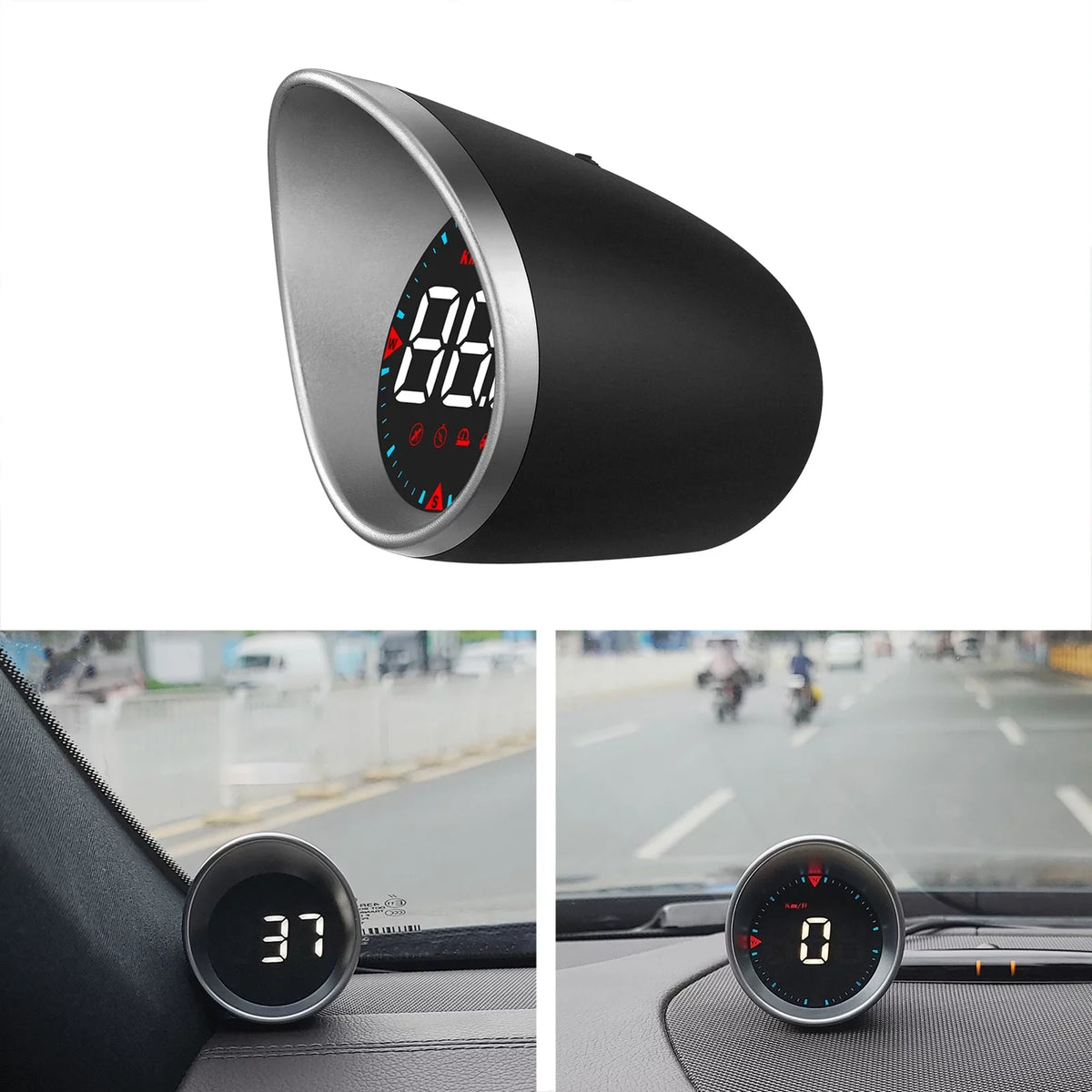 Htovila Car  Car Head-up Display Digital Speedometer Display Driving Mileage, Compass Angle, Overspeed and Fatigue Driving