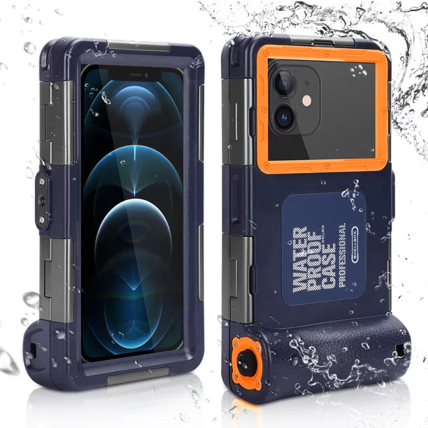 UrbanX Professional [15m/50ft] Swimming Diving Surfing Snorkeling Photo Video Waterproof Protective Case Underwater Housing for Oppo F9 (F9 Pro) And all Phones Up to 6.9 Inch  with Lanyard