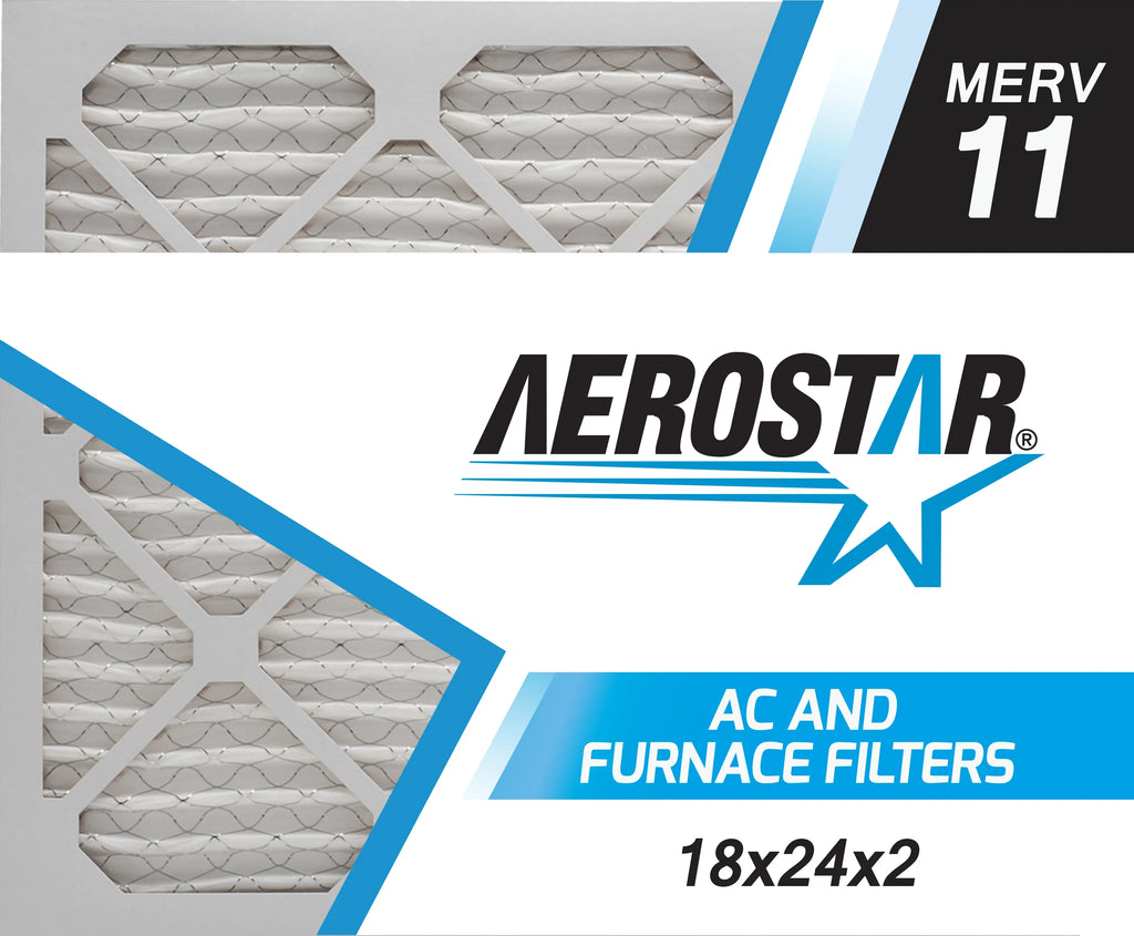 Aerostar 18x24x2   11,  Air Filter, 18x24x2, Box of 4