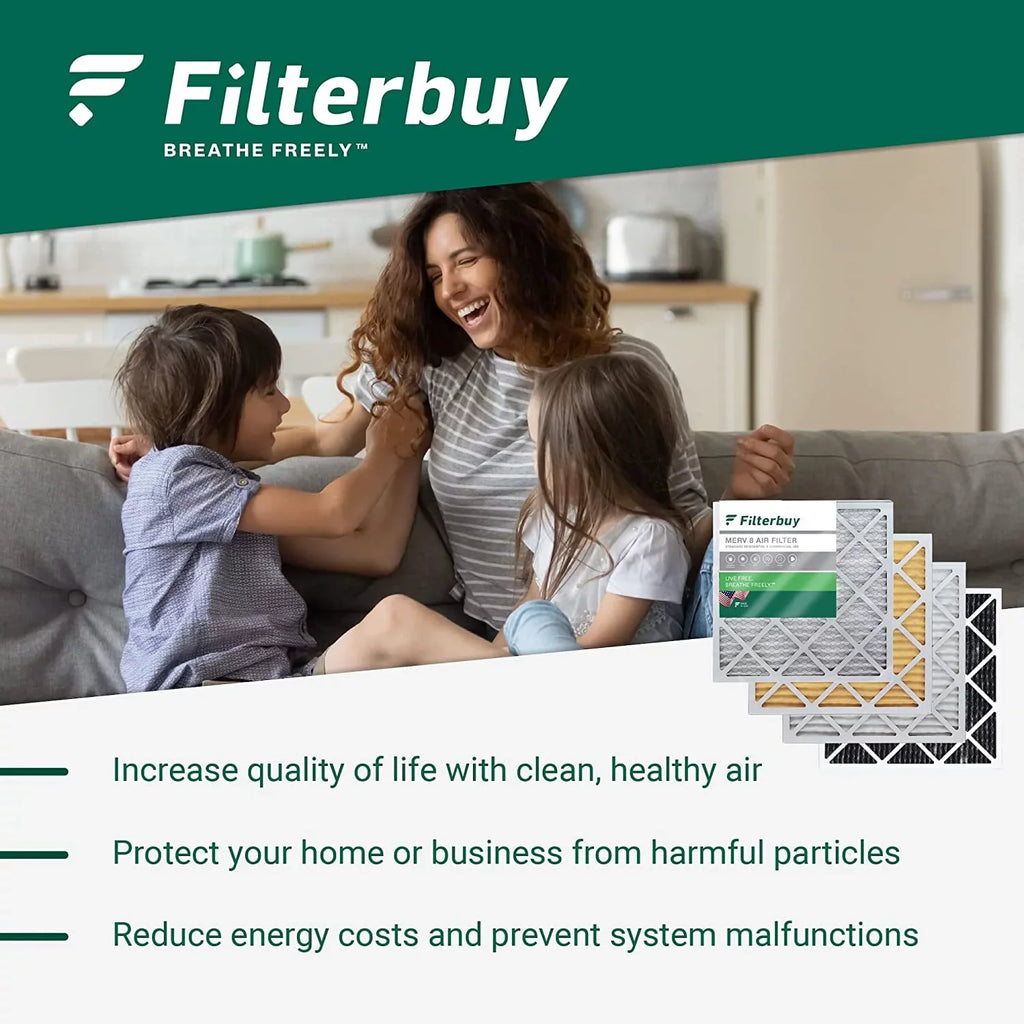 Filterbuy 12x24x2  11 Pleated   Furnace Air Filters (3-Pack)