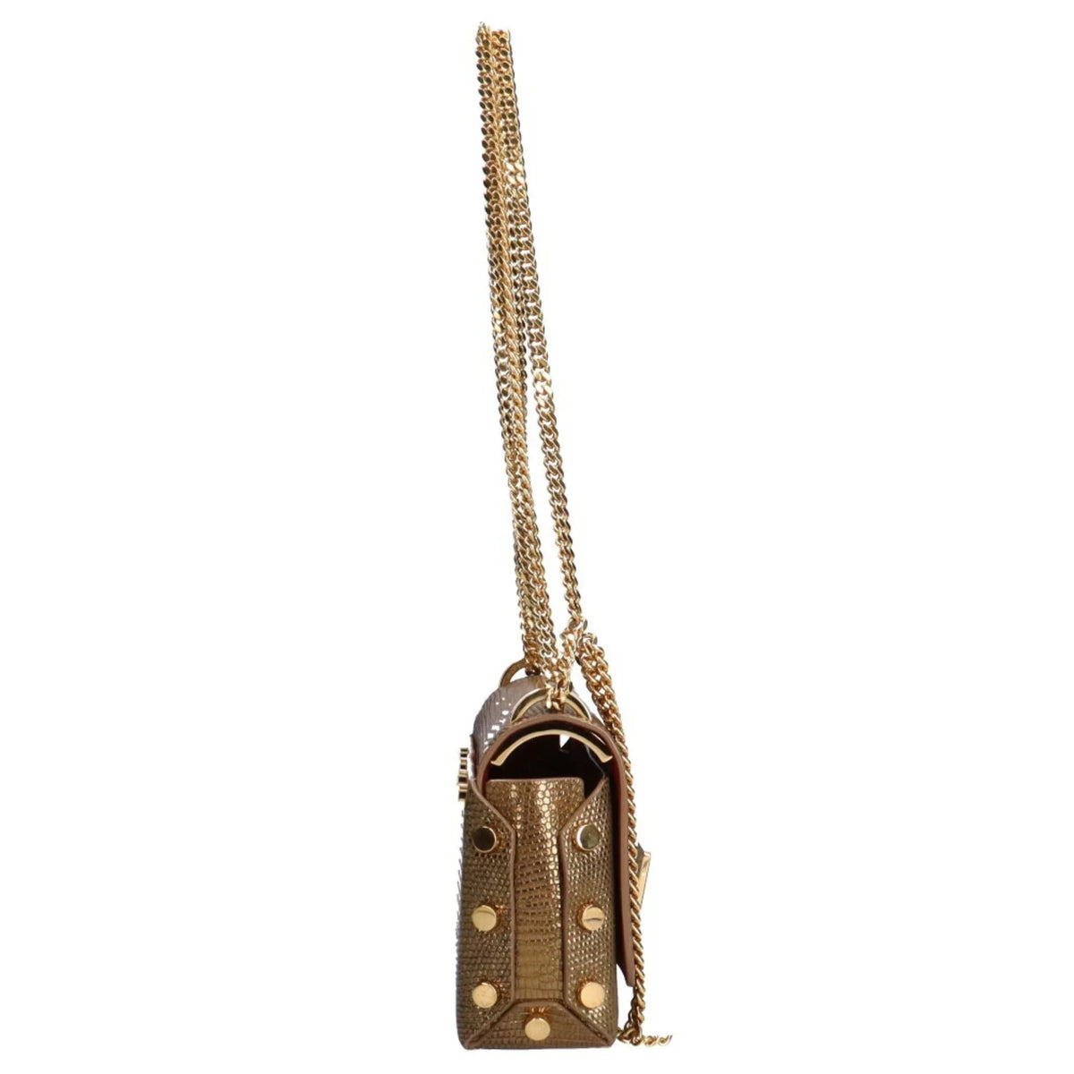 Pre-Owned Jimmy Choo Chain Shoulder Bag Leather Gold Women's (Fair)