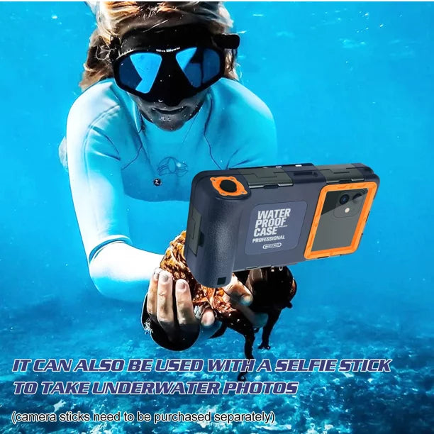UrbanX Professional [15m/50ft] Swimming Diving Surfing Snorkeling Photo Video Waterproof Protective Case Underwater Housing for Oppo F9 (F9 Pro) And all Phones Up to 6.9 Inch  with Lanyard