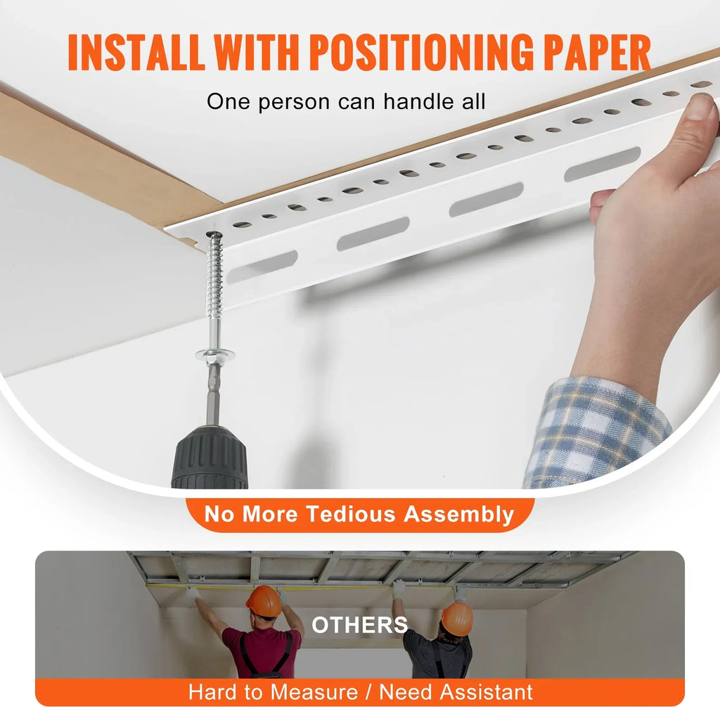 Overhead Adjustable Garage Storage Rack 36x96in Ceiling Rack 600lbs White