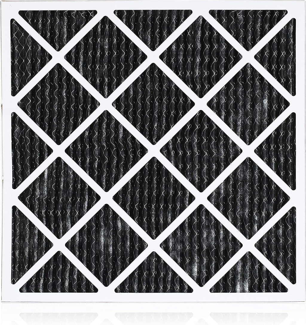 Filterbuy 25x25x1  8 Odor Eliminator Pleated   Furnace Air Filters with Activated Carbon (3-Pack)