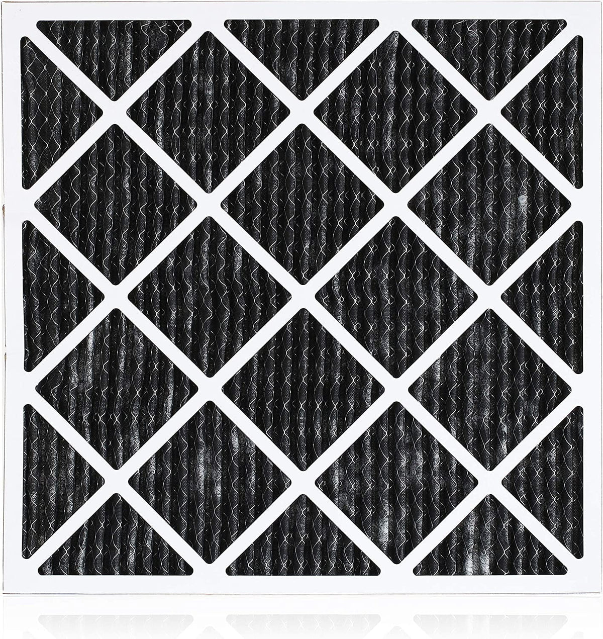 Filterbuy 25x25x1  8 Odor Eliminator Pleated   Furnace Air Filters with Activated Carbon (3-Pack)